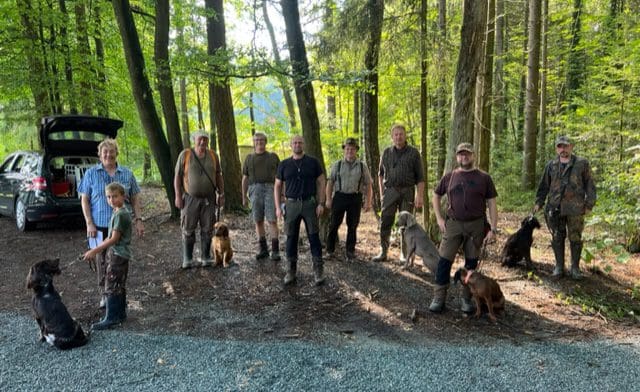 Gruppenbild Jagdhundekurs